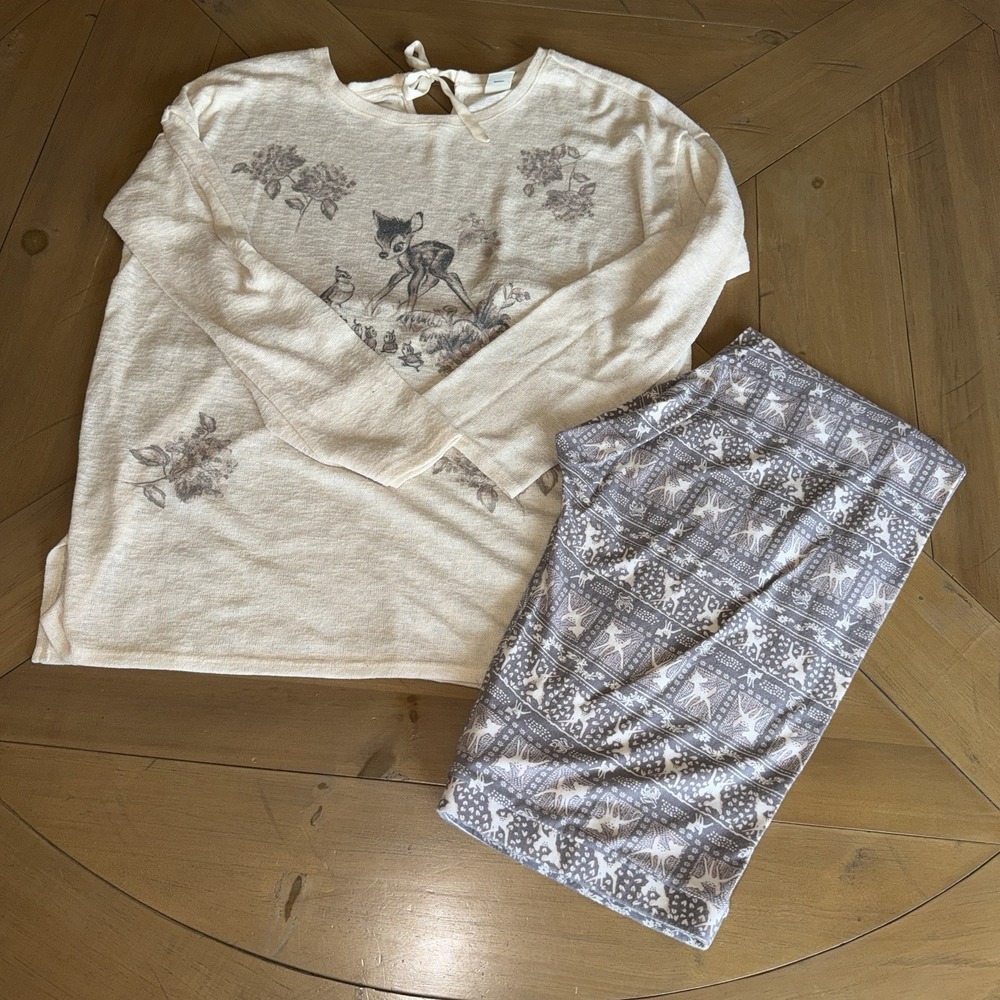 Disney x Lauren Conrad Bambi Sweater & Leggings Set Women's XXL Cottagecore